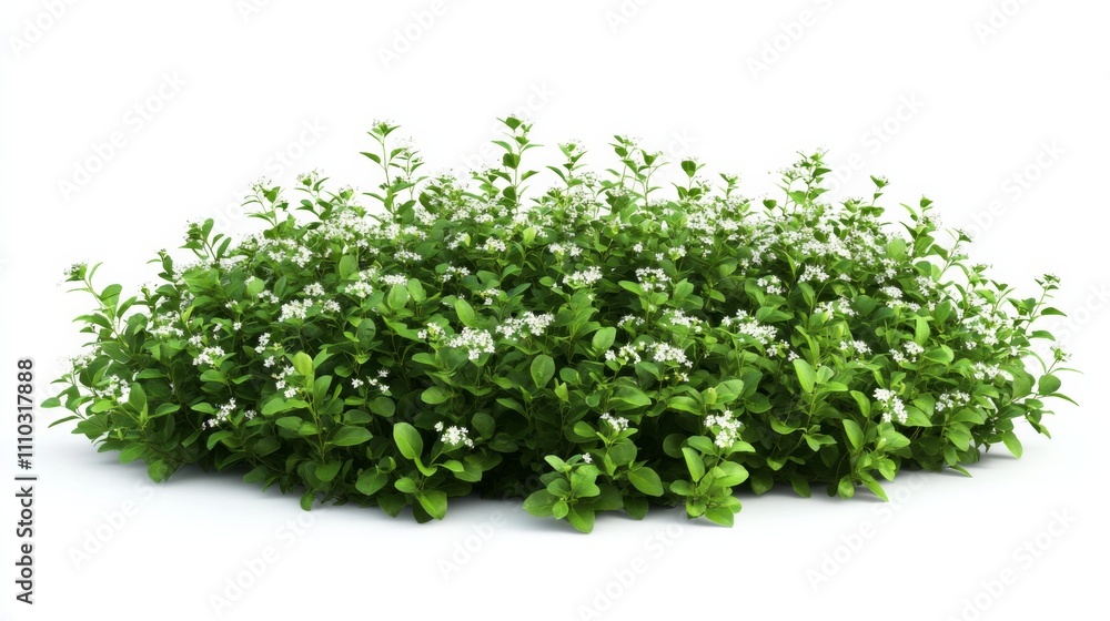 Small shrub green leaves white flowers appears to dense bushes Small shrub green leaves white flowers appears to dense bushes