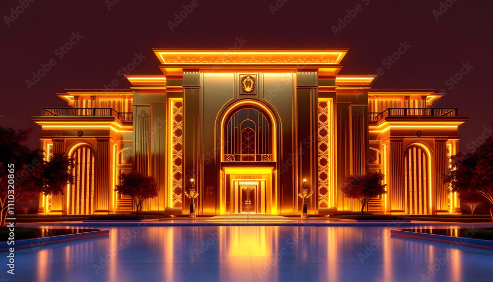 Fototapeta premium gold luxury house 7