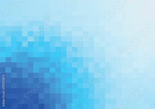 abstract minimal pixel background in shades of blue vector template for poster wab banner