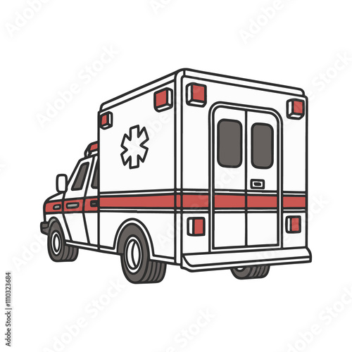 ambulance car vector illustration art isolated white background, ambulance icon