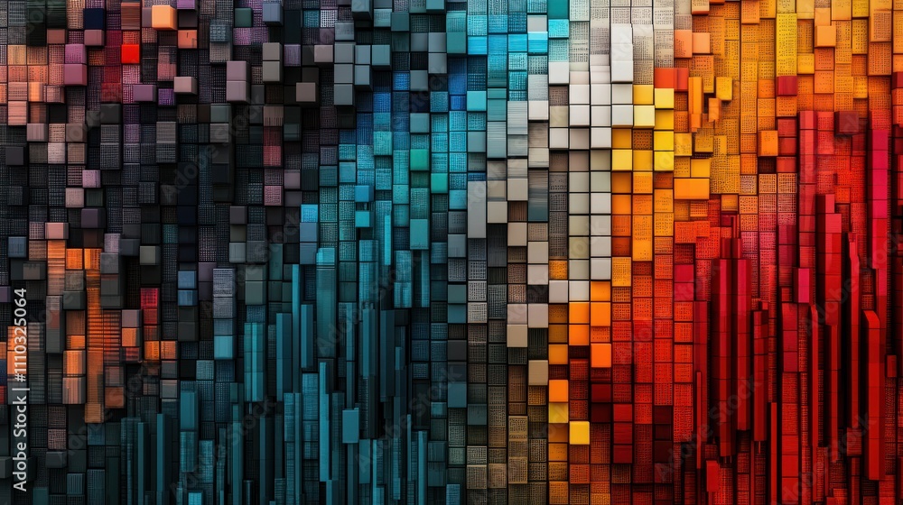 Fototapeta premium Collection of colorful charts and graphs visualizing data for business and finance analysis.