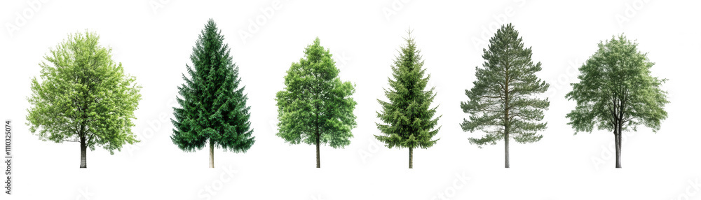 A row of trees with different shapes and sizes Transparent Background A row of trees with different shapes and sizes Transparent Background