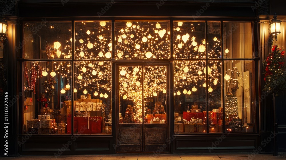 Obraz premium A whimsical holiday display with a tree mad