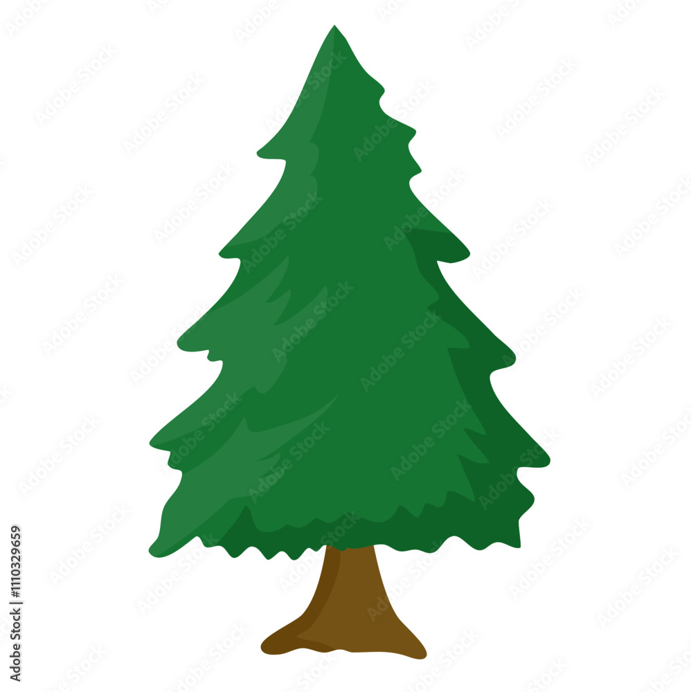 Winter Pine Tree Hand drawn Winter Pine Tree Hand drawn