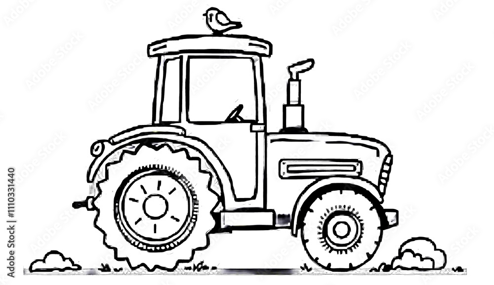 Obraz premium tractor isolated on white