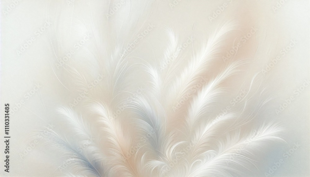 Soft, white feather with delicate texture, like a bird's wing, rests gently on the sandy shore Soft, white feather with delicate texture, like a bird's wing, rests gently on the sandy shore
