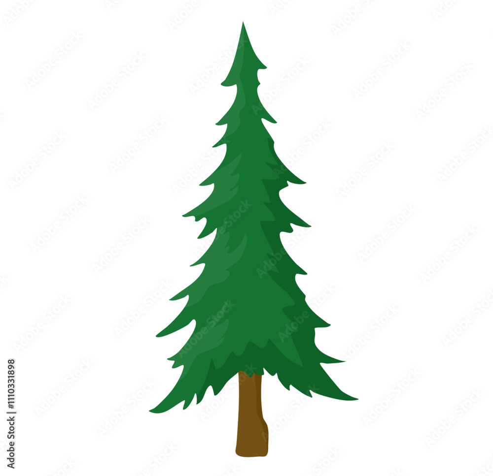 Winter Pine Tree Hand drawn Winter Pine Tree Hand drawn