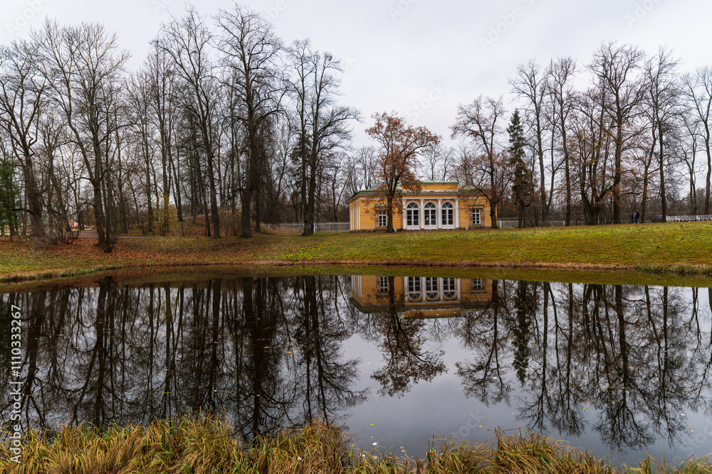 Autumn landscape in Catherine Park, Pushkin, Saint Petersburg, Russia. Autumn landscape in Catherine Park, Pushkin, Saint Petersburg, Russia.