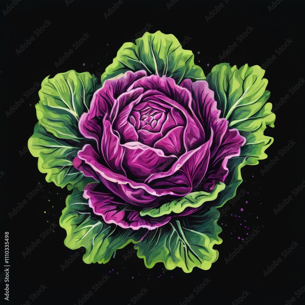 the AI Image Generator, Vibrant Purple Decorative Cabbage the AI Image Generator, Vibrant Purple Decorative Cabbage