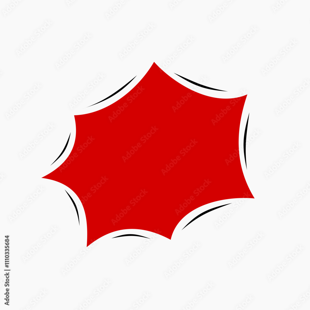 Red greeting balloons are suitable for comics and promotional brochures Red greeting balloons are suitable for comics and promotional brochures