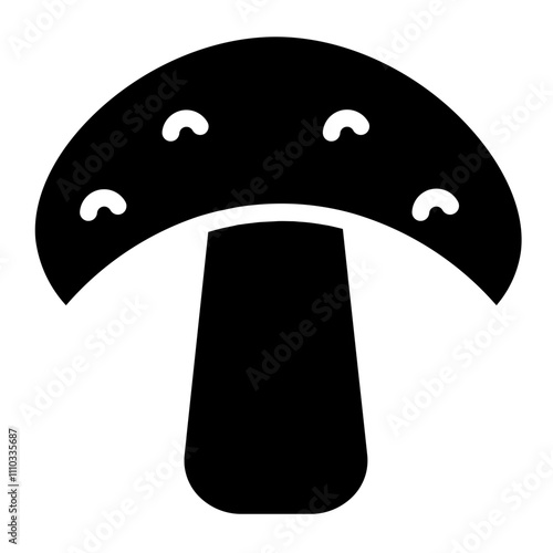 Boletus Fungi Mushroom Glyph Icon