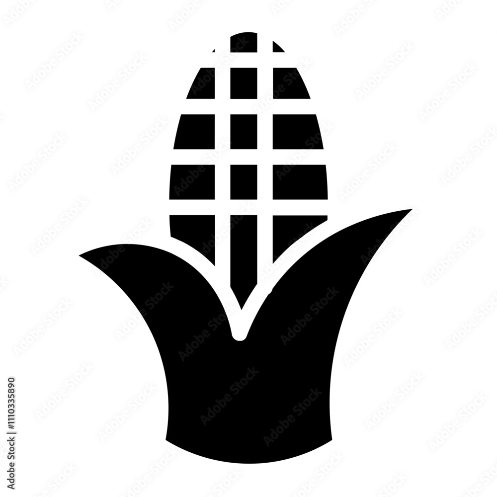 Fototapeta premium Corn Vegetables Farming Glyph Icon