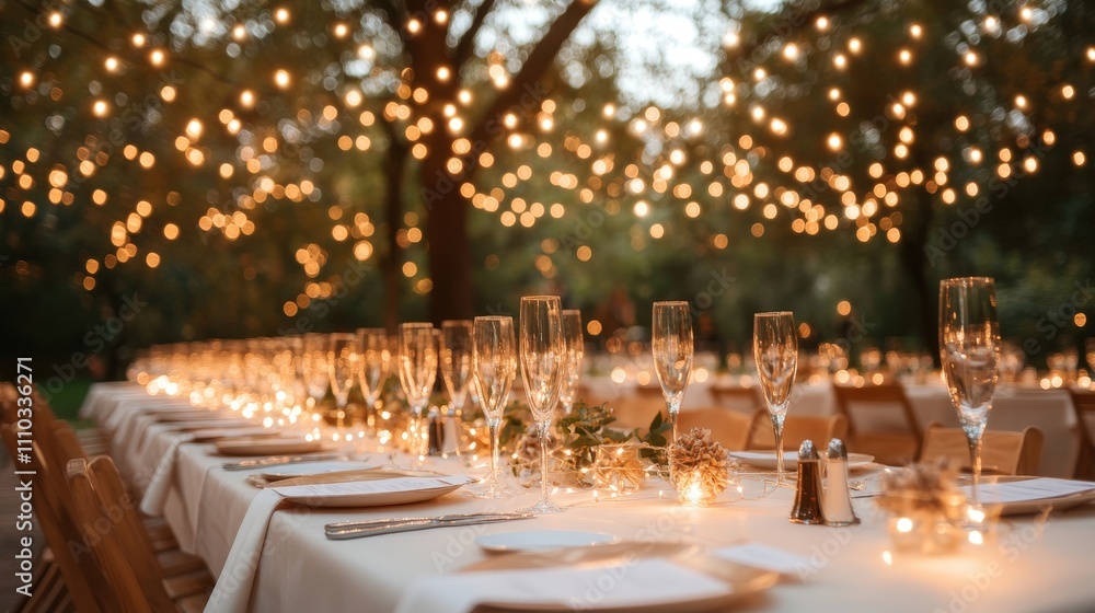Stunning Outdoor New Year’s Eve Party Setup with Sparkling Lights and Elegant Table Decor Stunning Outdoor New Year’s Eve Party Setup with Sparkling Lights and Elegant Table Decor