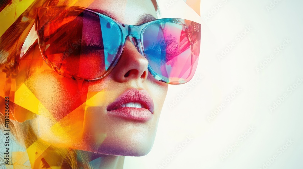 Trendy female / fashion model in abstract white space. Trendy female / fashion model in abstract white space.