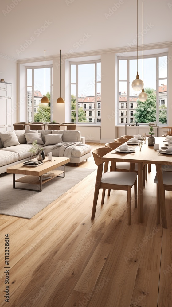 Interior design of modern apartment, living room and Interior design of modern apartment, living room and