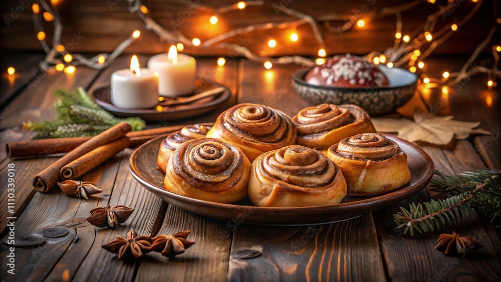 Indulge in a Warm Plate of Cinnamon Rolls Drizzled with Sweet Glaze Perfect for Night Photography, Capturing Their Deliciousness Under Soft Ambient Lighting Indulge in a Warm Plate of Cinnamon Rolls Drizzled with Sweet Glaze Perfect for Night Photography, Capturing Their Deliciousness Under Soft Ambient Lighting