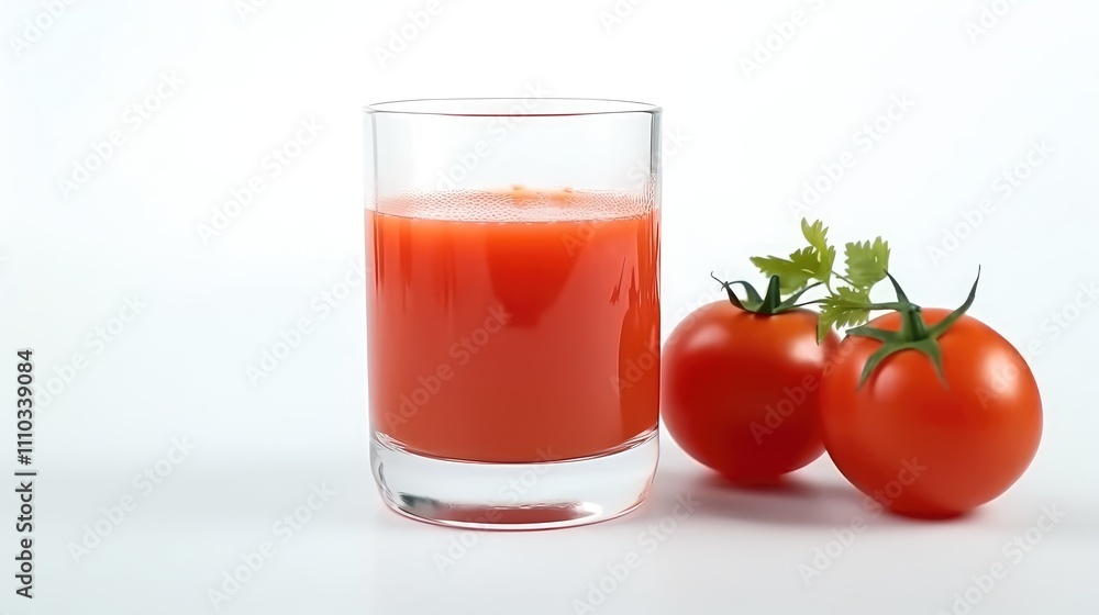 Glass of tomato juice with fresh tomatoes. Glass of tomato juice with fresh tomatoes.