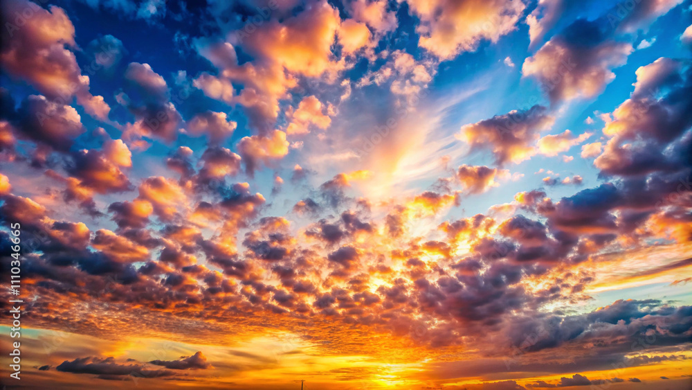 Fototapeta premium Sunset cloud texture background beautiful colors