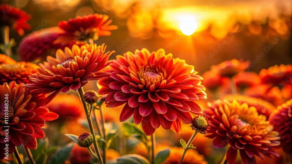 Macro Photography of Autumn Flowers Showcasing Vibrant Colors and Intricate Details in Cinematic Sunset Lighting, Perfect for Backgrounds and Design Projects Macro Photography of Autumn Flowers Showcasing Vibrant Colors and Intricate Details in Cinematic Sunset Lighting, Perfect for Backgrounds and Design Projects