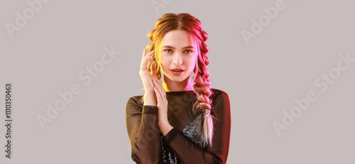 Beautiful young woman with ...