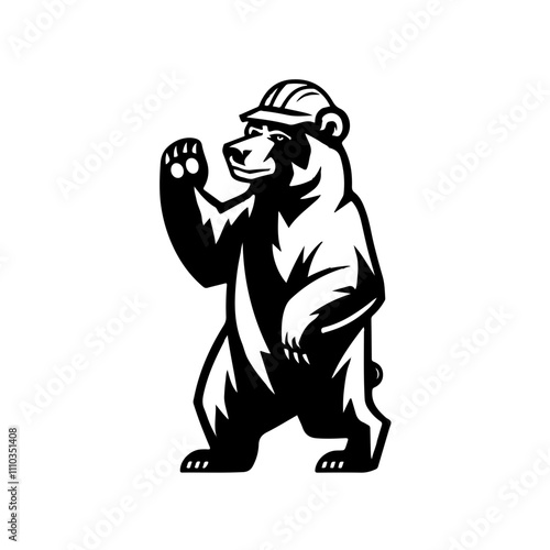 Bear vector high capacity illustration