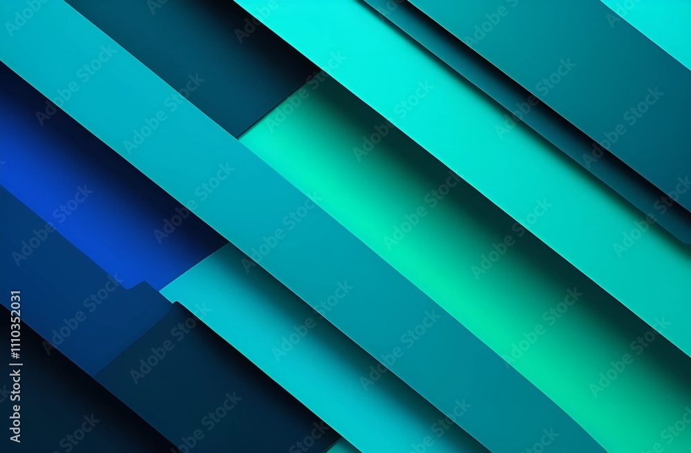 Obraz premium Geometry background turquoise with blue