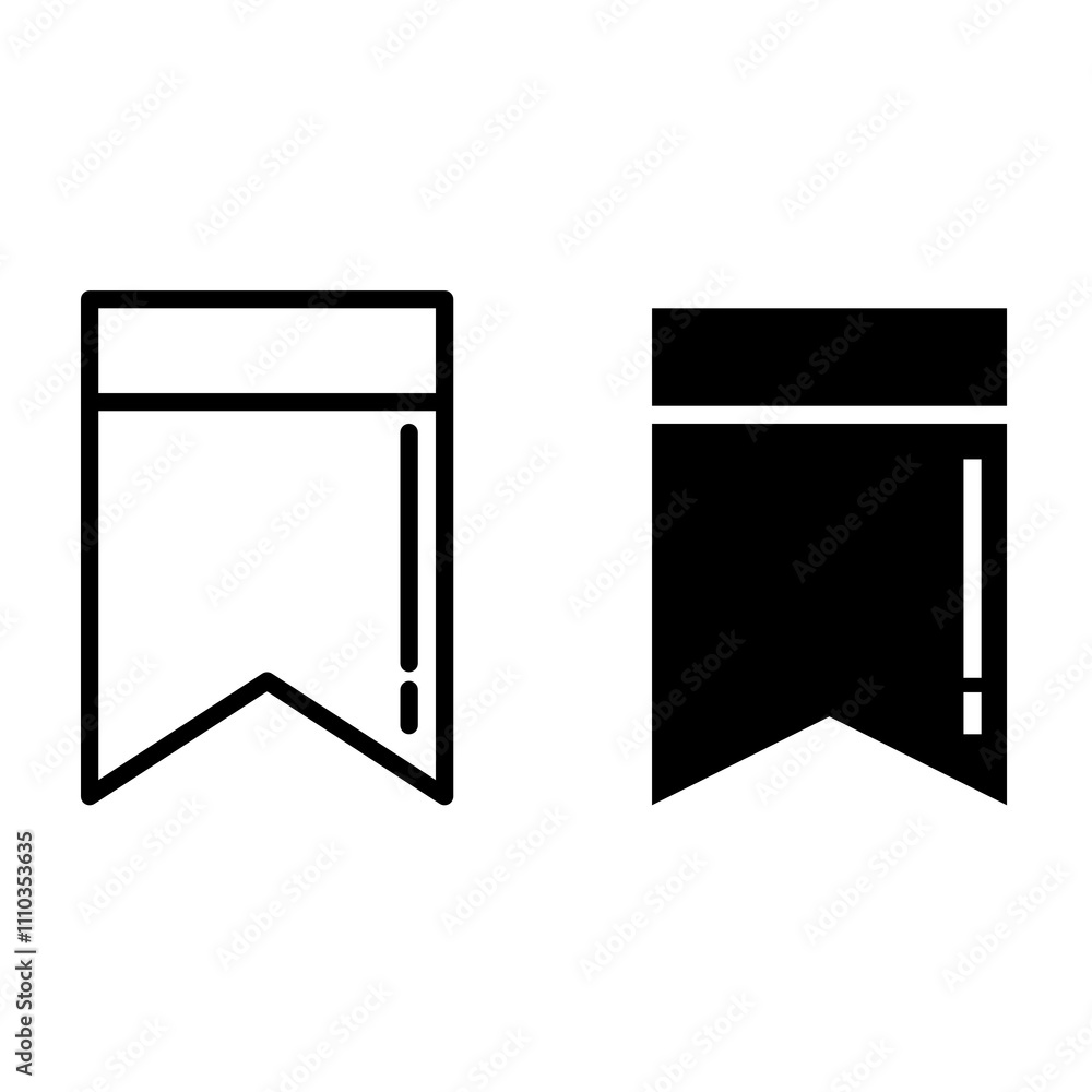 bookmark outline and solid icon set bookmark outline and solid icon set