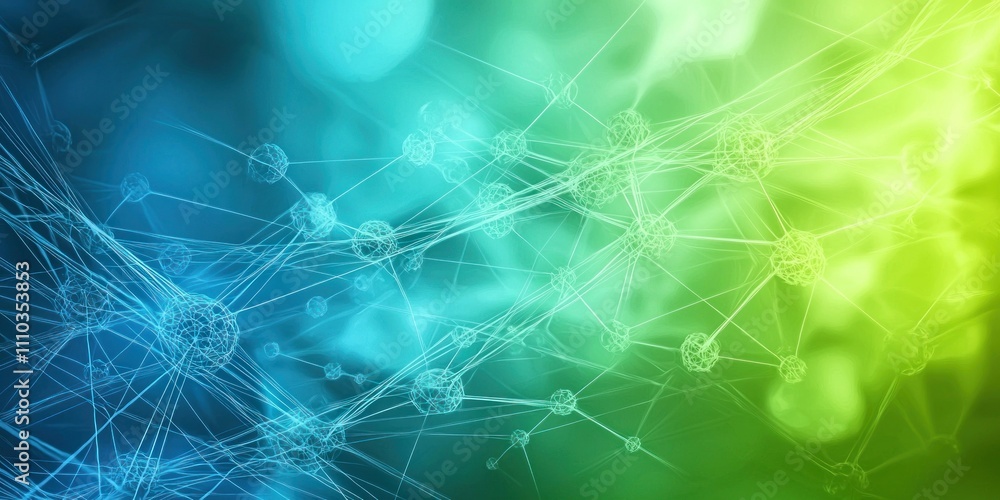 A blue and green medical abstract background with DNA strands, molecules, and interconnected lines representing innovation in science. A blue and green medical abstract background with DNA strands, molecules, and interconnected lines representing innovation in science.