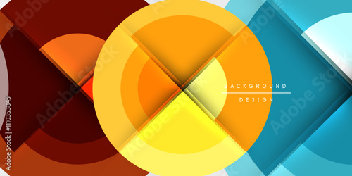 Target circle geometric abstract shapes. Vector Illustration For Wallpaper, Banner, Background, Card, Book Illustration, landing page