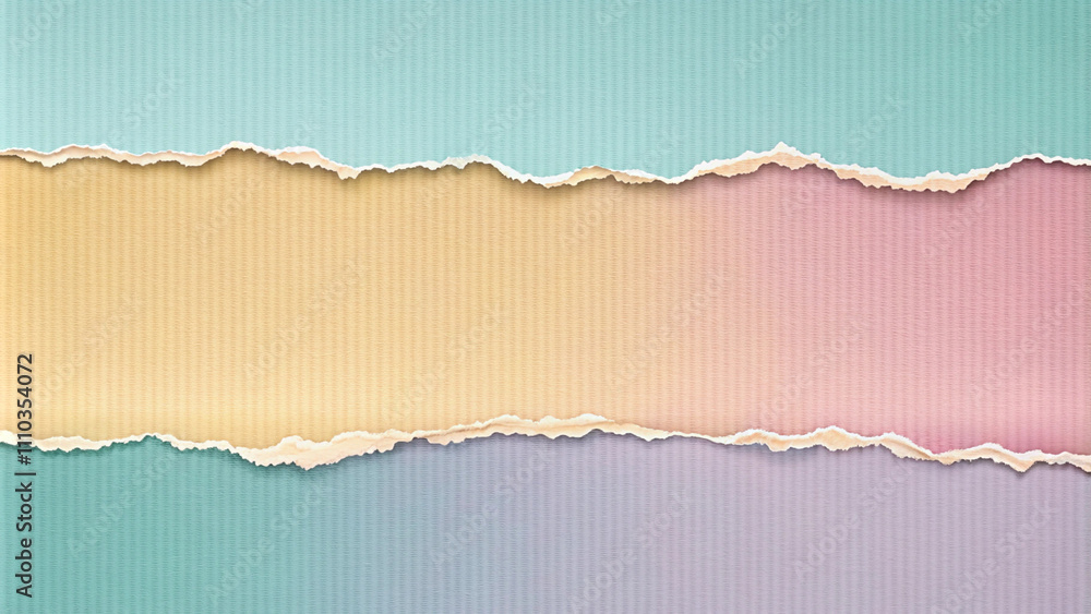 Fototapeta premium Torn edges background beautiful colors