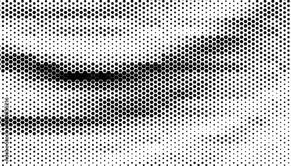 Black and white abstract geometric pattern with transition effect of hexagon shape. Vector Format Illustration Black and white abstract geometric pattern with transition effect of hexagon shape. Vector Format Illustration