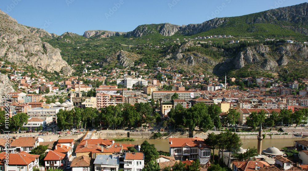 Naklejka premium A view from Amasya, Turkey