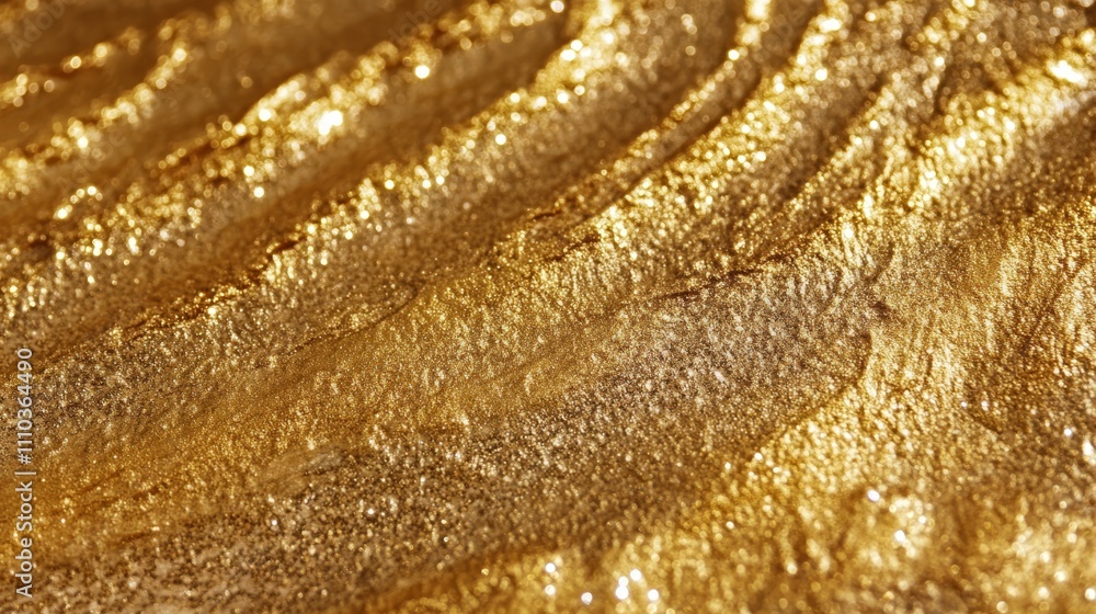 Golden Glitter Texture  Sparkling Shimmer Background