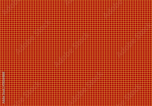 Fondo rojo con cuadricula de trazo dorado