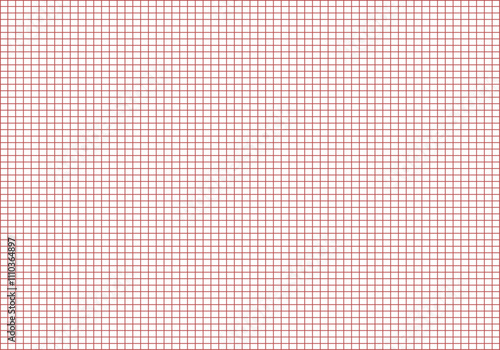 Fondo de cuadrícula de trazo rojo en fondo blanco