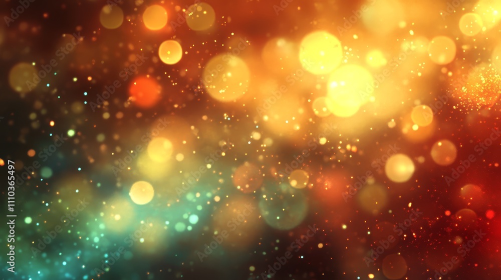 Golden Teal Bokeh Lights Abstract Background Golden Teal Bokeh Lights Abstract Background