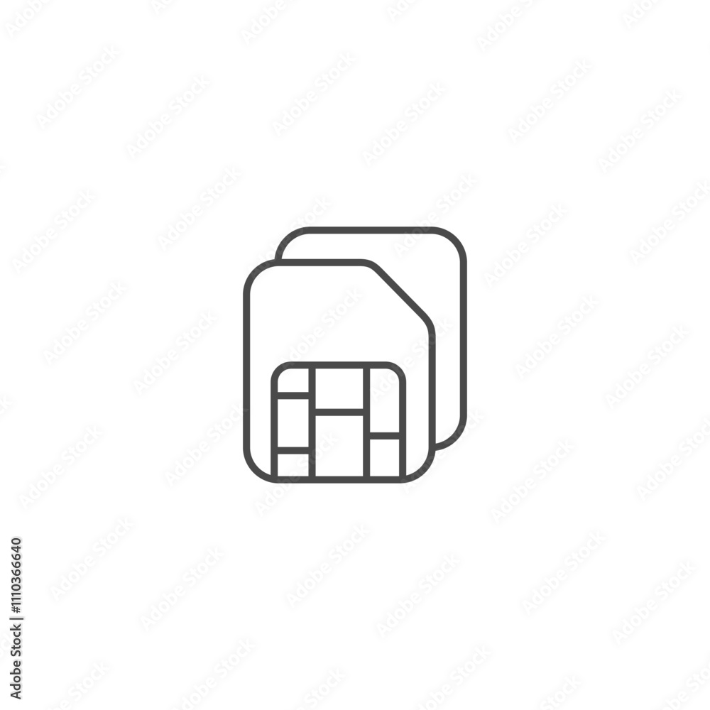 Double sim card icon template vector illustration Double sim card icon template vector illustration