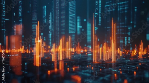 Cyberpunk Cityscape: Digital Metropolis at Night