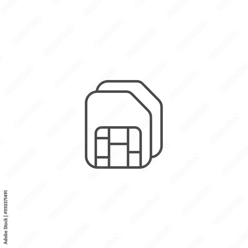 Double sim card icon template vector illustration Double sim card icon template vector illustration