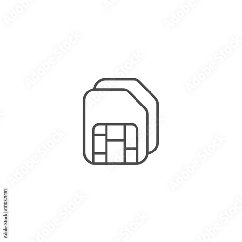 Double sim card icon template vector illustration