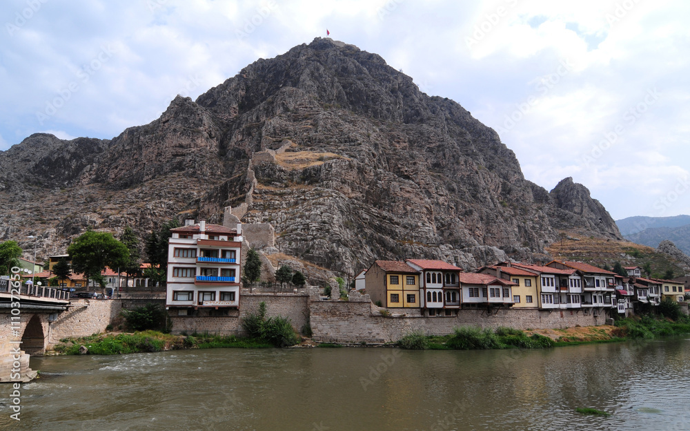 Fototapeta premium A view from Amasya, a historical city of Turkey
