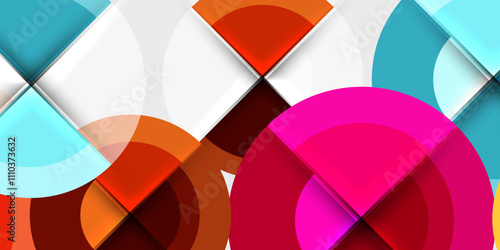 Target circle geometric abstract shapes. Vector Illustration For Wallpaper, Banner, Background, Card, Book Illustration, landing page