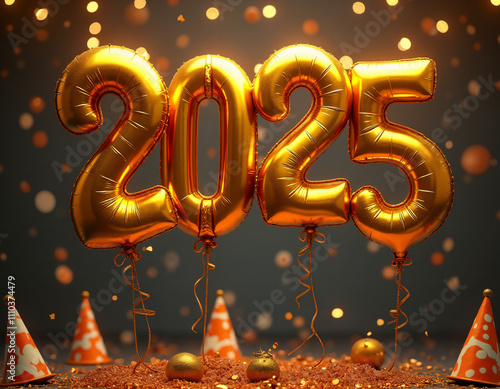 Celebrate 2025: Festive Fireworks, Balloons & New Year’s Artwork 