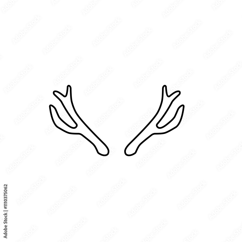 outline deer antlers outline deer antlers