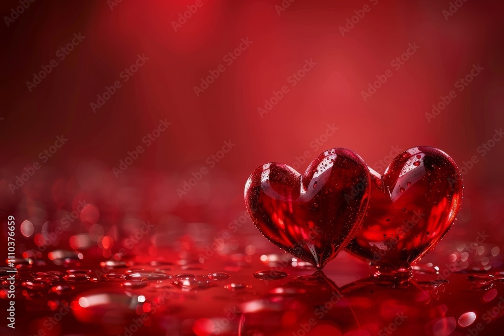 hearts and red background MONA hearts and red background MONA