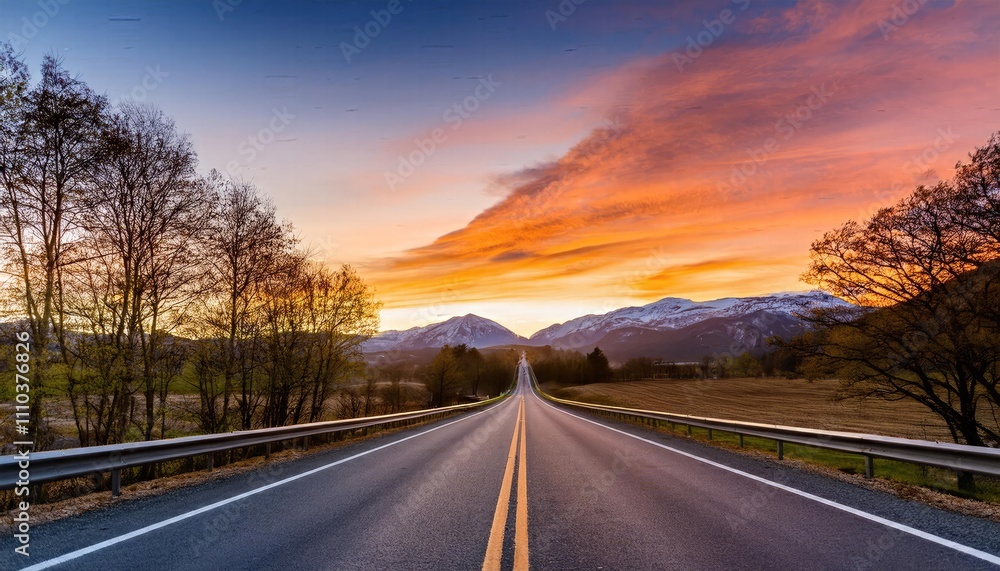 Sunset on the highway, Highway road images, Highway landscape background, highway road copy space, Sunset on the highway, Highway road images, Highway landscape background, highway road copy space,