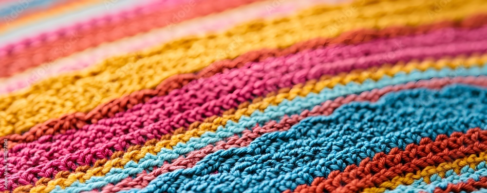 Colorful Woven Textile with Vibrant Stripes Colorful Woven Textile with Vibrant Stripes