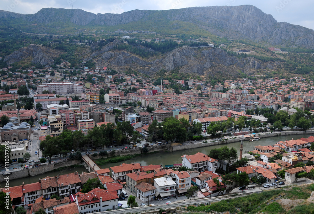 Naklejka premium A view from Amasya, a historical city of Turkey