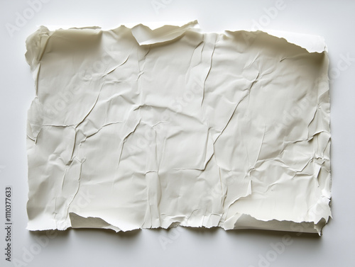 An old, ripped, wrinkled paper. Good for any project.
