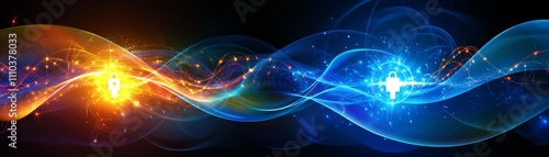 Wallpaper Mural Cyber Security  Abstract Data Protection Concept Torontodigital.ca